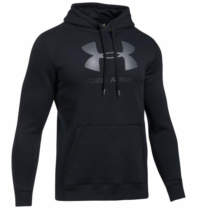 Under Armour Rival Fitted Graphic Hoodie Black