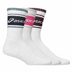 ASICS AEG Logo Crew Socks 3-Pack Dark Aubergine / Bubblegum / Midnight