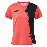 Joma Picasho Woman SS Tee Fluorescent Coral / Black