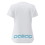 Pallap Tech Women's V-Neck T-Shirt White / Cyan Blue
