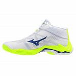Mizuno Wave Lightning Elite Mid White / Lightning Yellow / Dazzling Blue