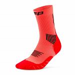 CEP Core Run Mid Cut Socks 5.0 Neon Coral