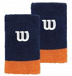 Wilson Extra Wide Wristband Granatowy/Pomarańczowy