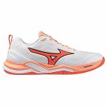 Mizuno Wave Stealth Elite White / Lava Orange