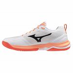 Mizuno Wave Stealth Elite White / Lava Orange
