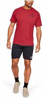 Under Armour UA Stacked Left Chest Short Sleeve Red