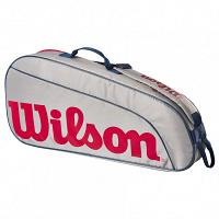 Wilson Junior 3 Pack Racketbag Grey Eqt / Red
