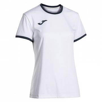 Joma Combi Premium Woman SS Tee White / Navy Blue