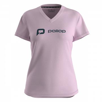 Pallap Women's V-Neck T-Shirt Clear Pink / Carbonium