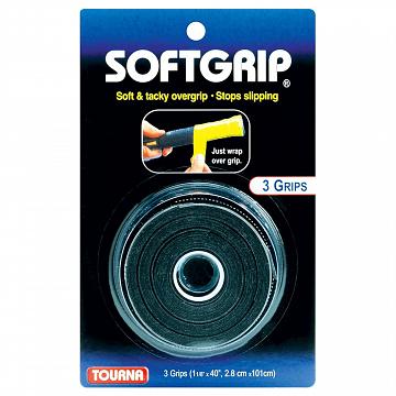 Tourna Soft Grip 3Pack Black