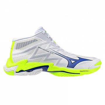 Mizuno Wave Lightning Elite Mid White / Lightning Yellow / Dazzling Blue