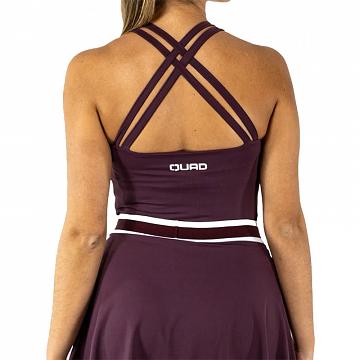 Quad Double Stripes Tank Top Burgundy
