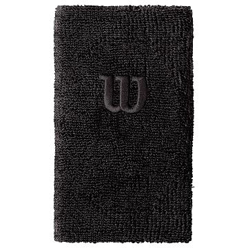 Wilson Extra Wide Wristband 2-Pack Black OSFA