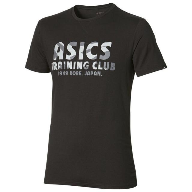 ASICS Training Club Sanded Short Sleeve Top Black