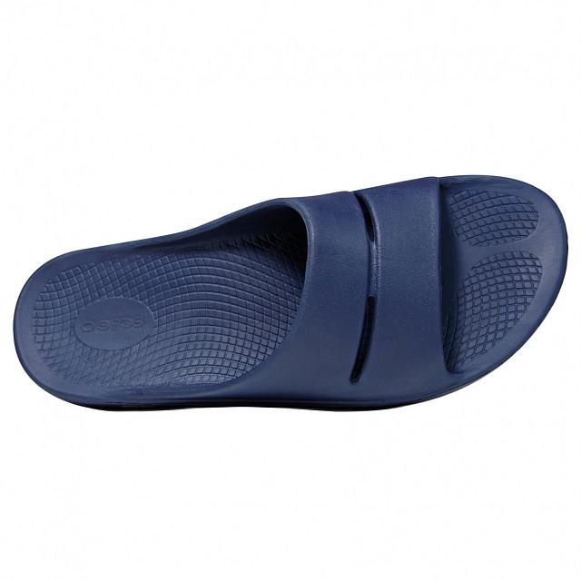 OOFOS OOahh Slide Sandal Navy - Klapki