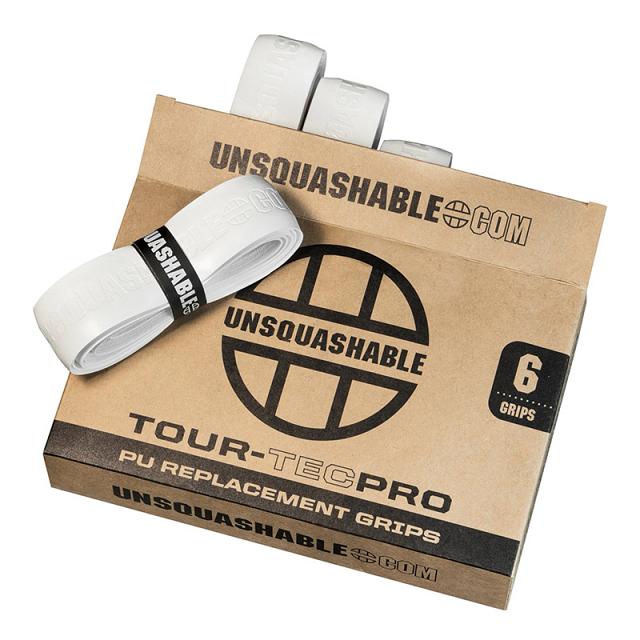 Unsquashable Tour-Tec Pro PU Grip 6-Pack White