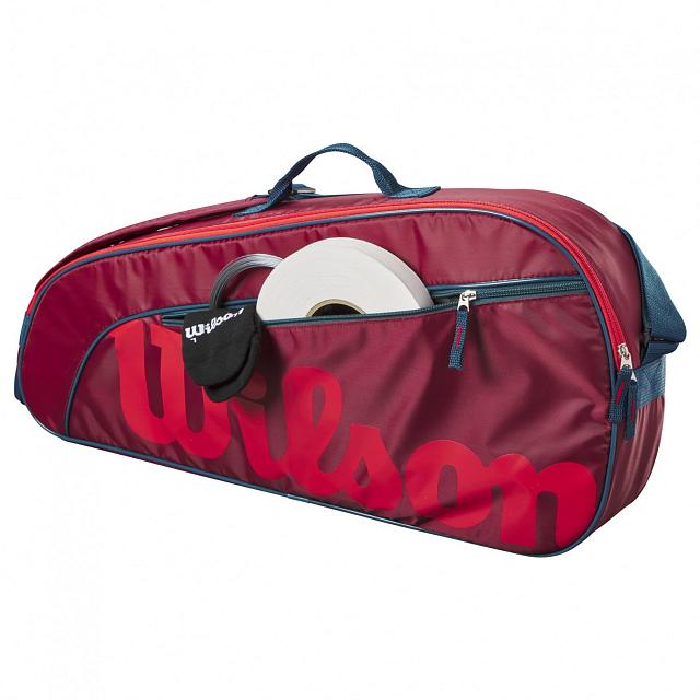 Wilson Junior 3 Pack Racketbag Red / Infrared