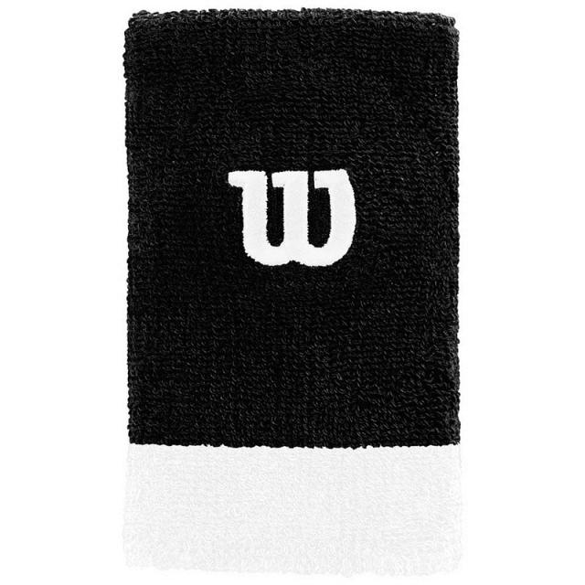 Wilson Extra Wide Wristband Black / White