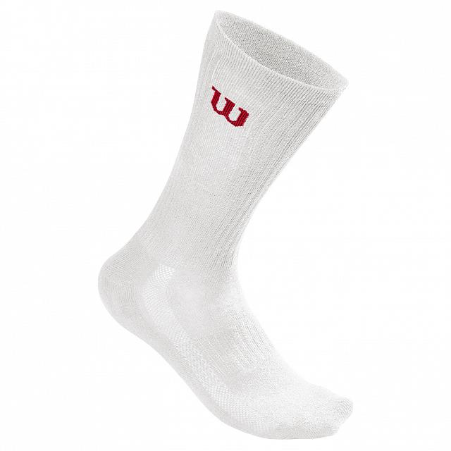 Wilson Crew Socks 3P White