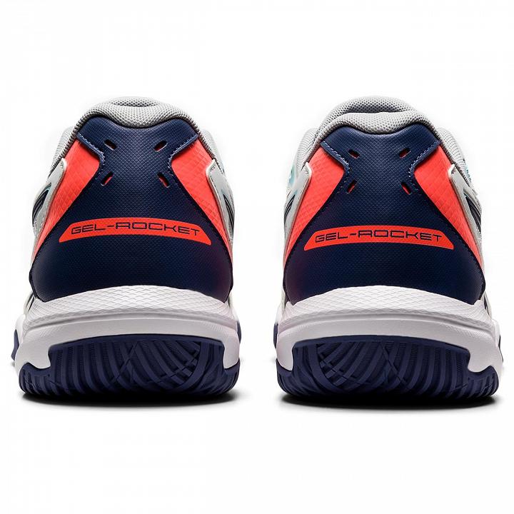 ASICS Gel-Rocket 10 Glacier Grey / Sunrise Red