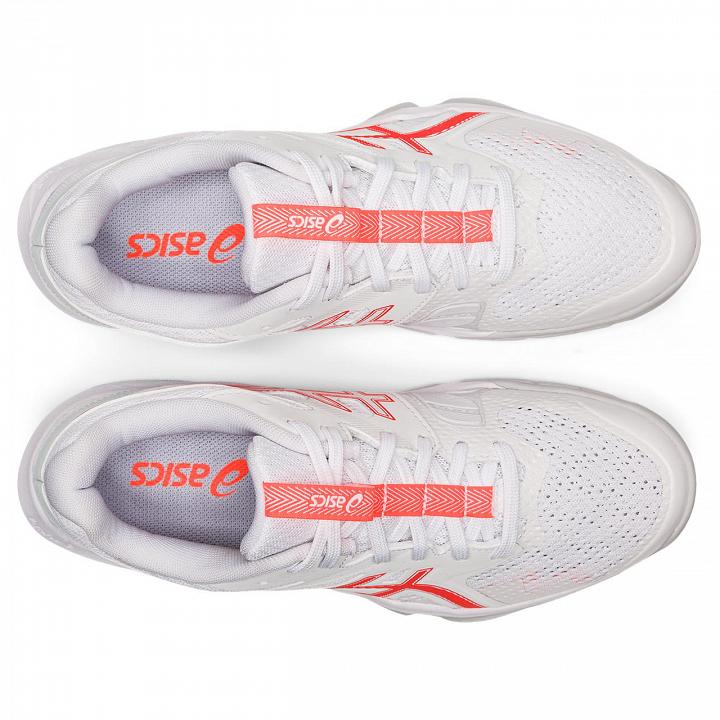 ASICS Gel-Blade 8 White / Sunrise Red