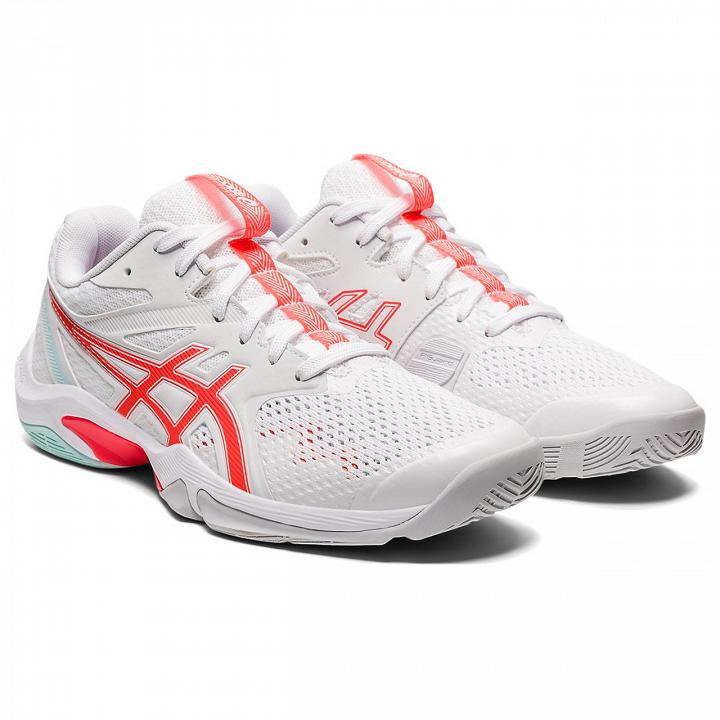 ASICS Gel-Blade 8 White / Sunrise Red