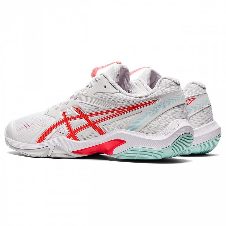 ASICS Gel-Blade 8 White / Sunrise Red