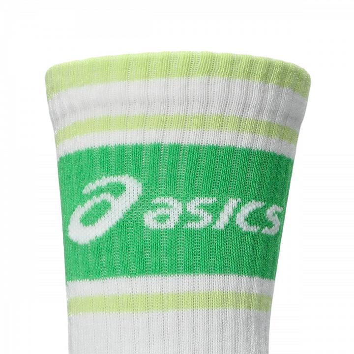 ASICS AEG Logo Crew Socks 3-Pack Illuminate Green / Aegean Blue / Bluebell