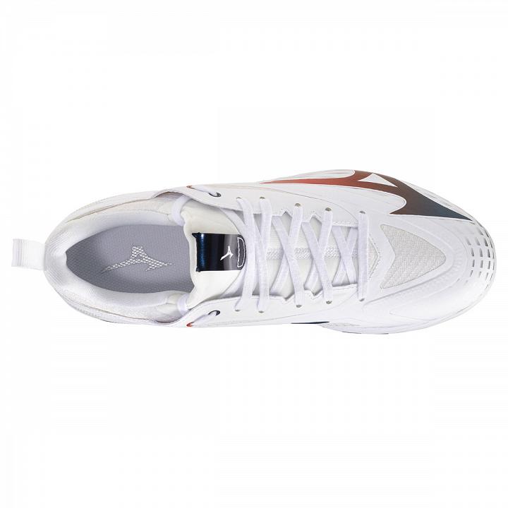 Mizuno Wave Drive Neo 4 White / Insignia Blue / Orange