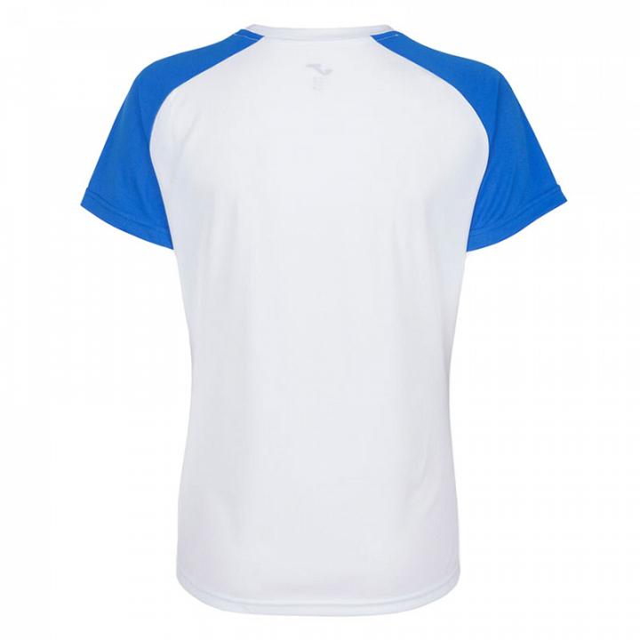 Joma Academy IV Woman SS Tee White / Royal Blue