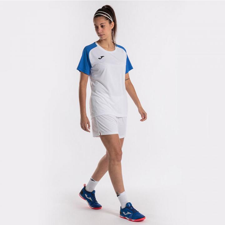 Joma Academy IV Woman SS Tee White / Royal Blue