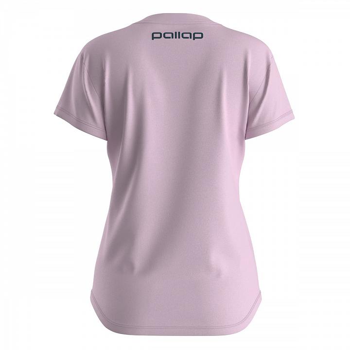 Pallap Women's V-Neck T-Shirt Clear Pink / Carbonium