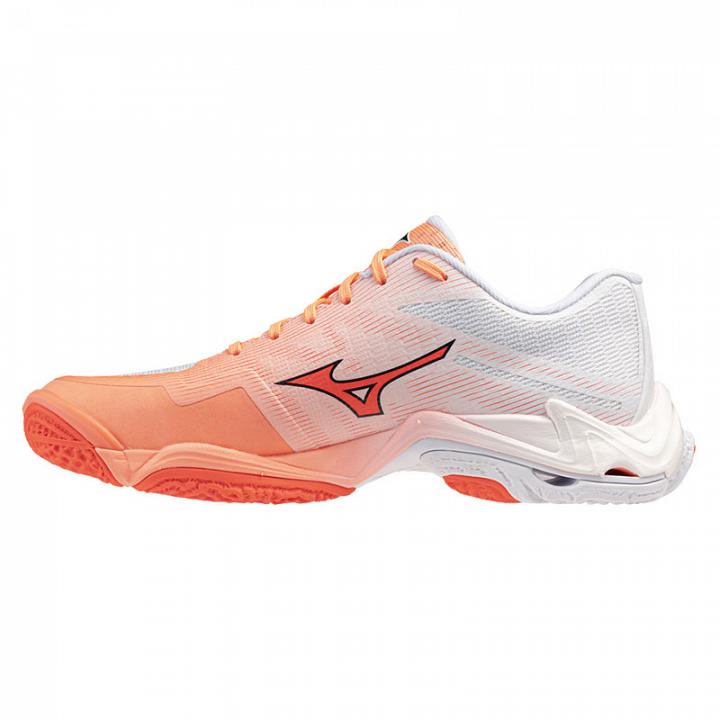 Mizuno Wave Lightning Elite Flamingo Coral / Lava Orange / White
