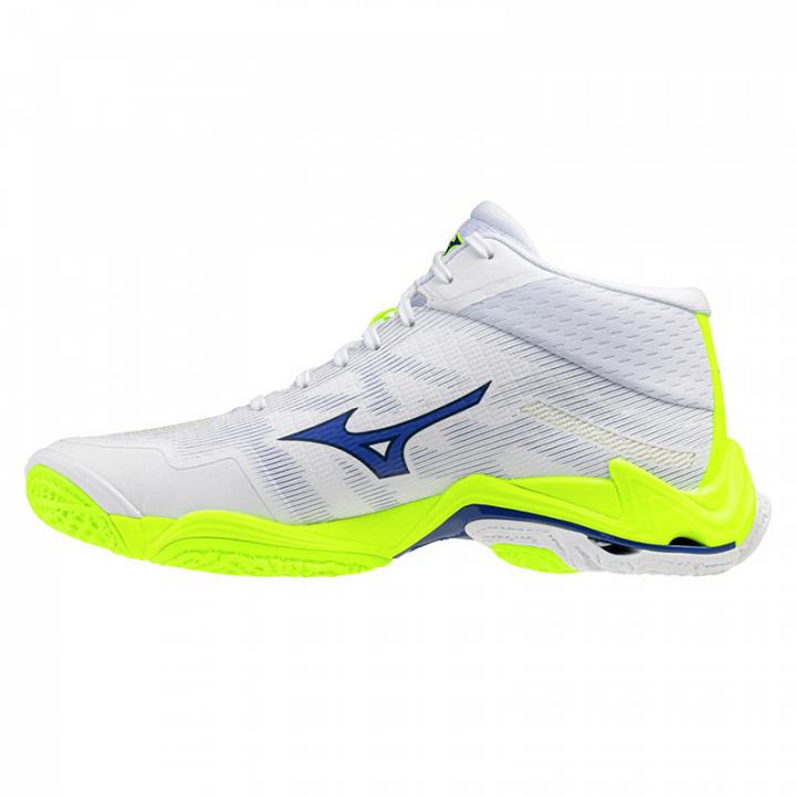 Mizuno Wave Lightning Elite Mid White / Lightning Yellow / Dazzling Blue