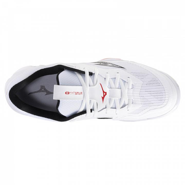 Mizuno Wave Stealth 6 White / Black / Fiery Red