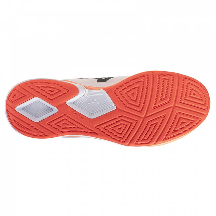 Mizuno Wave Stealth Elite White / Lava Orange