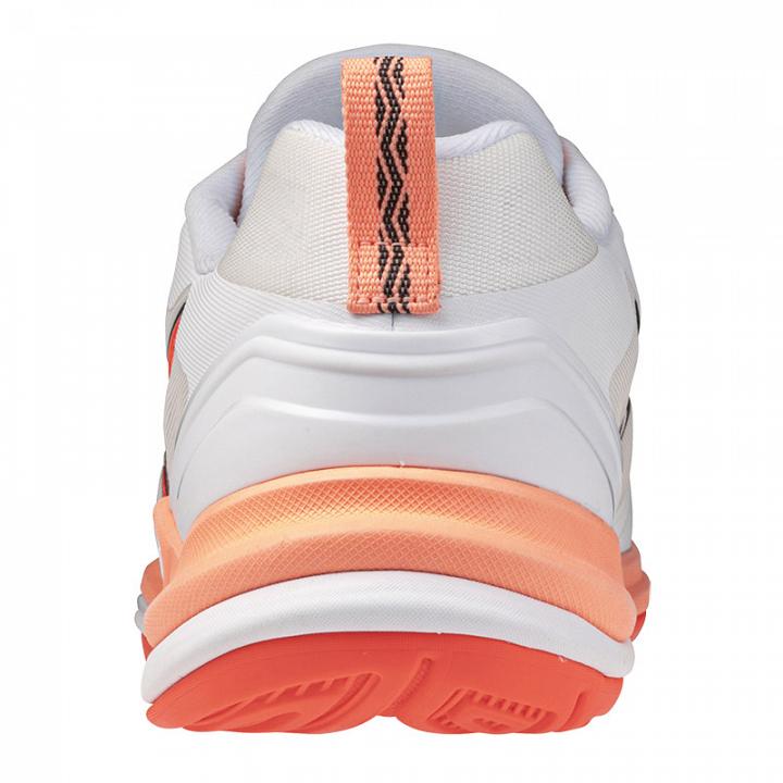 Mizuno Wave Stealth Elite White / Lava Orange