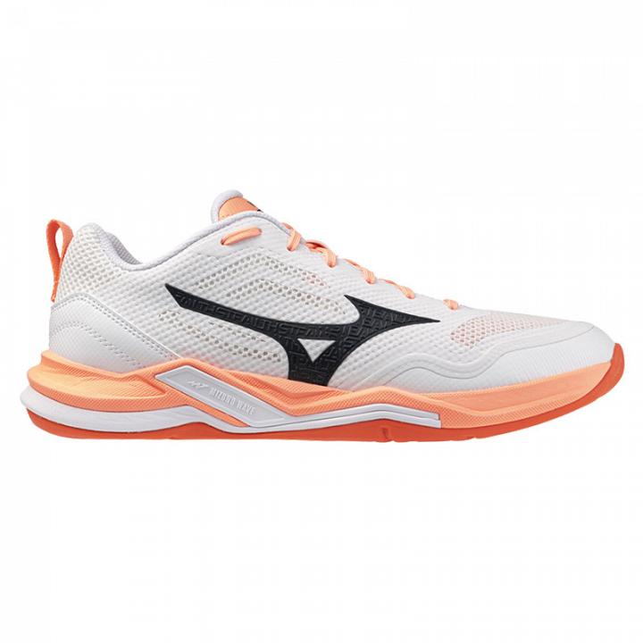Mizuno Wave Stealth Pro White / Black / Flamingo Coral