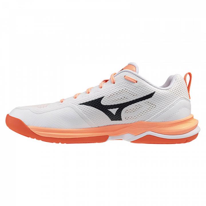 Mizuno Wave Stealth Pro White / Black / Flamingo Coral